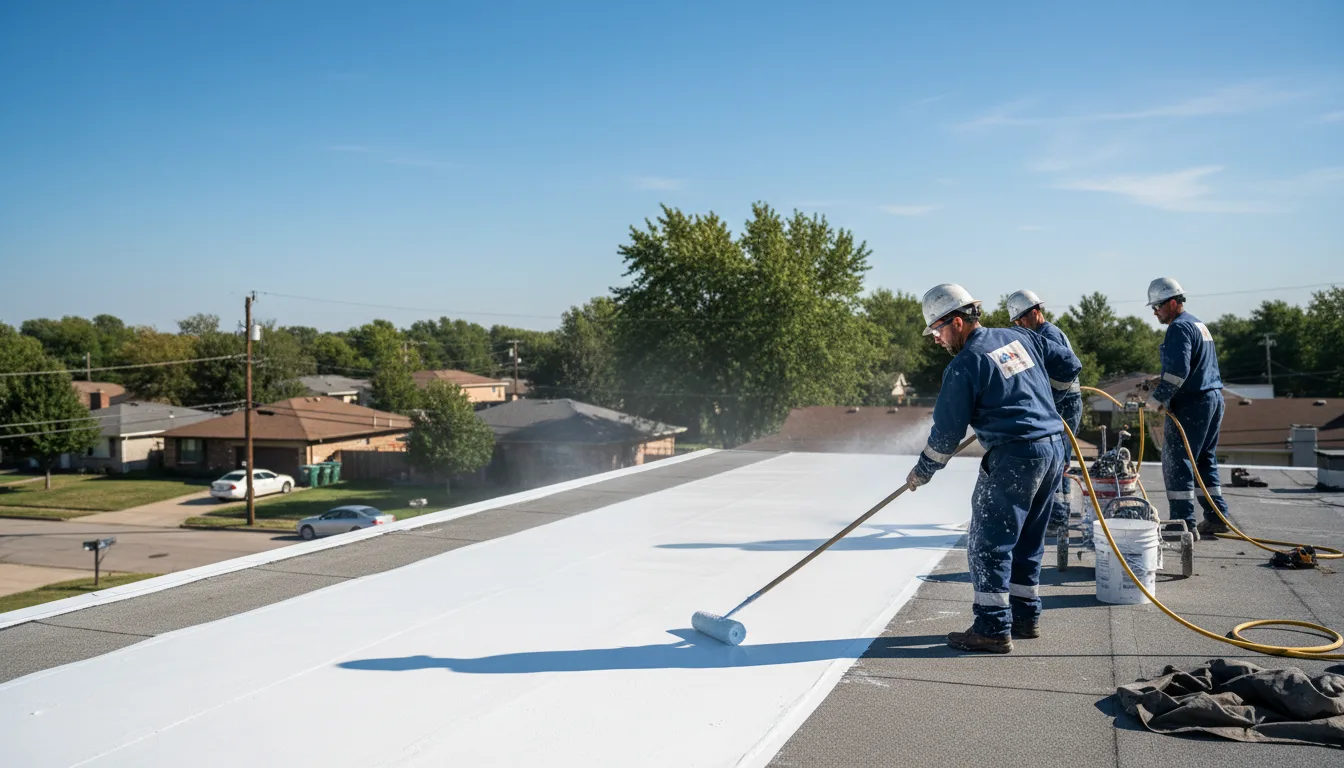 Commercial roof coating in Alden, NY near me